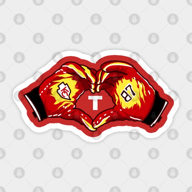 I love T - Travis KELCE heart celebration Sticker by Mic jr